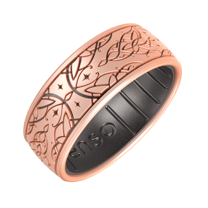 The Lord of the Rings Silicone Ring - Arwen's Evenstar - Rose Gold/Platinum