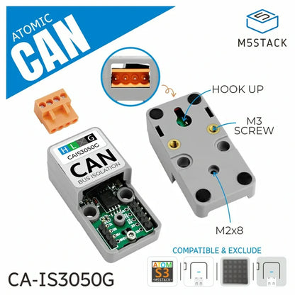 ATOMIC CANBus Base (CA-IS3050G) - m5stack-store