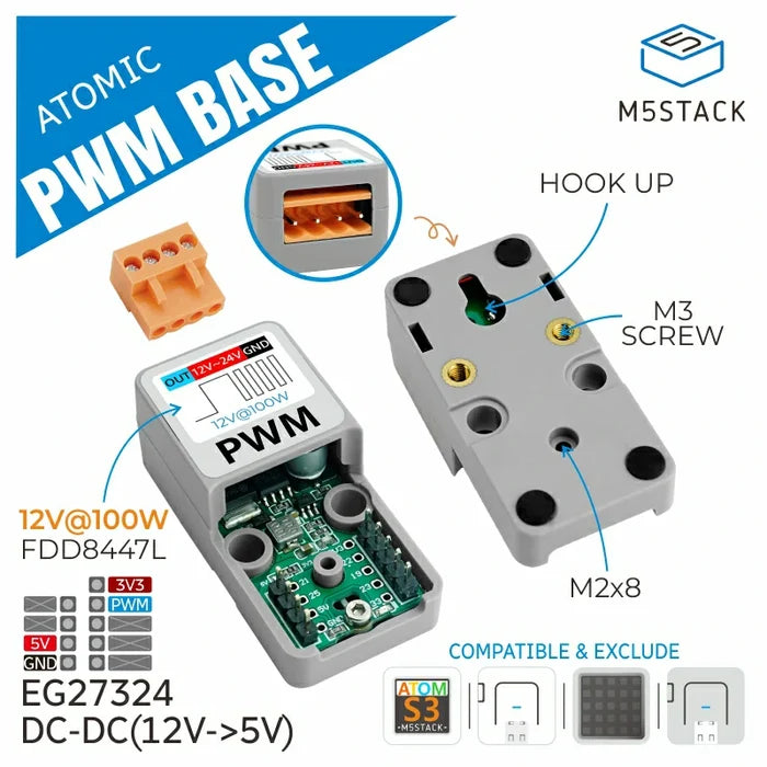 ATOMIC PWM Base (EG27324) - m5stack-store