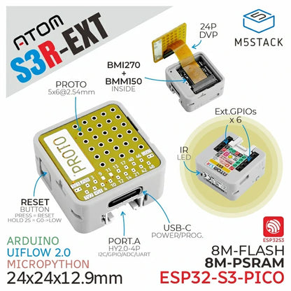 ATOMS3R Proto Kit without Screen (8MB PSRAM) - m5stack-store