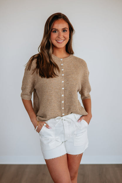 Auden Sweater Top - Latte