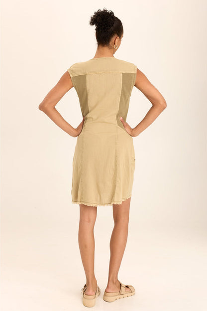 Wearables Austen Linen Stretch Mini Shirt Dress