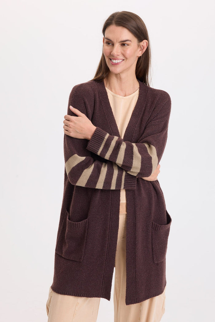 Wearables Ayla Striped Sleeves Cardigan