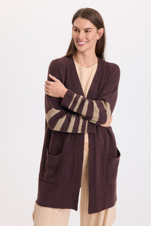 Wearables Ayla Striped Sleeves Cardigan