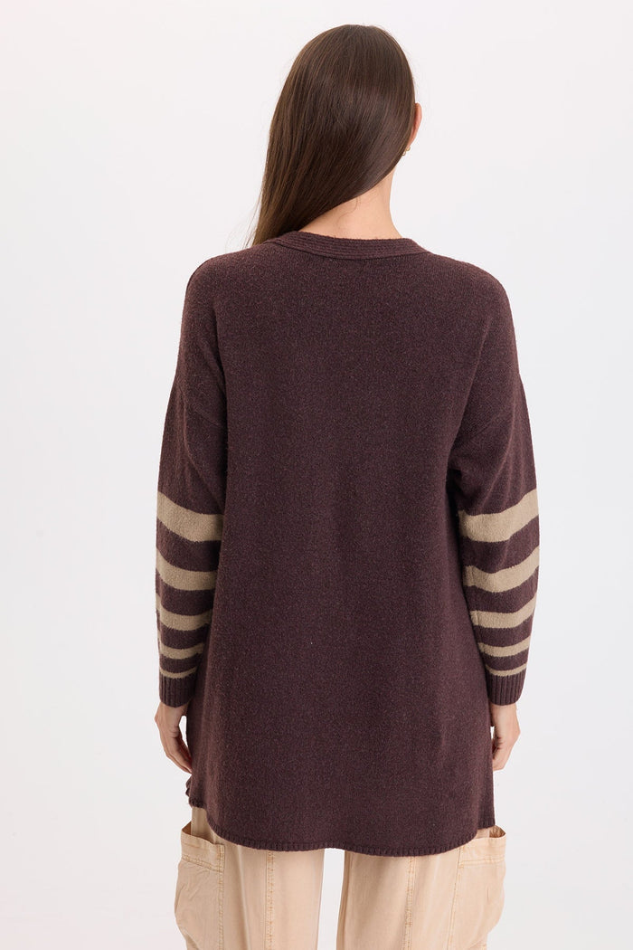 Wearables Ayla Striped Sleeves Cardigan