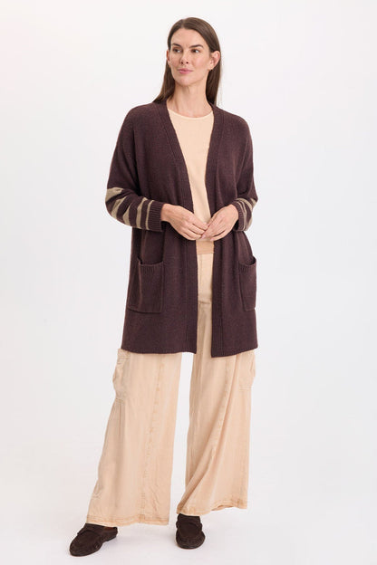 Wearables Ayla Striped Sleeves Cardigan