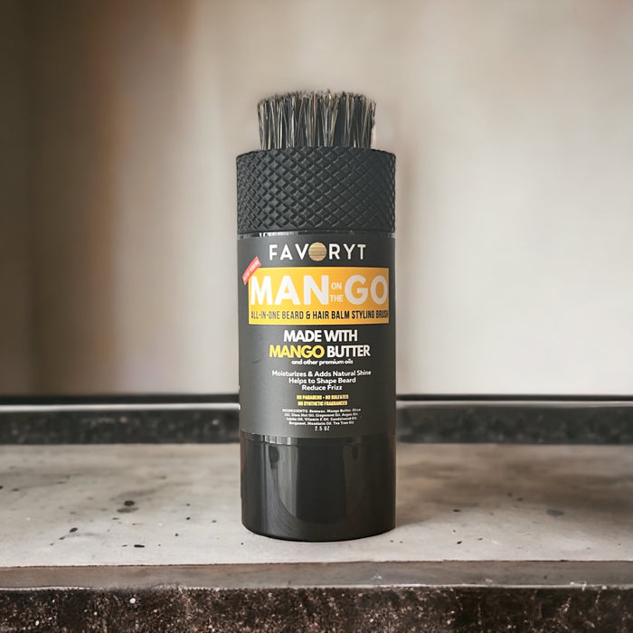 Man on the Go Beard Styling Balm and Brush - FAVORYT BRAND