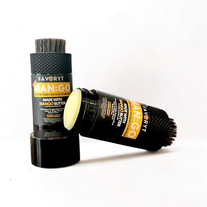Man on the Go Beard Styling Balm and Brush - FAVORYT BRAND