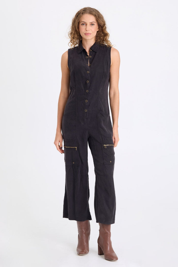 XCVI Badru Twill Snap Up Jumpsuit