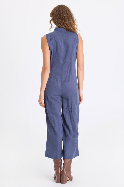 XCVI Badru Twill Snap Up Jumpsuit