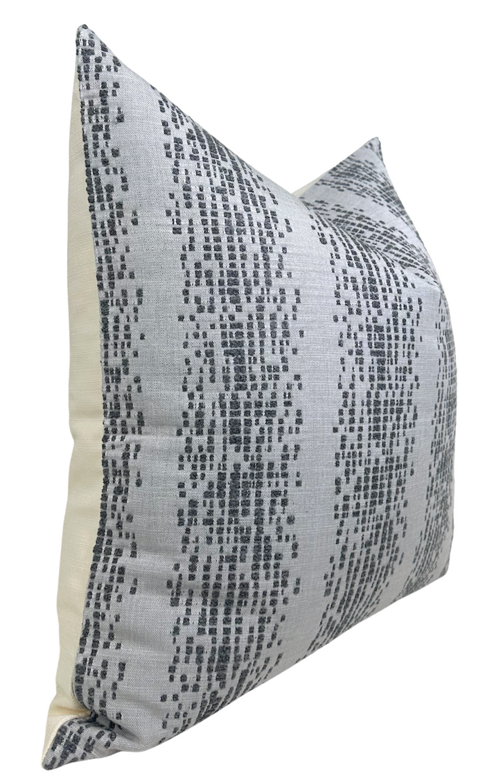 Balboa Pillow Cover in Pewter, Kelly Wearstler Textiles