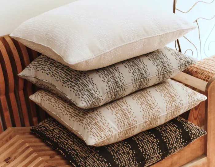 Balboa Pillow Cover in Pewter, Kelly Wearstler Textiles