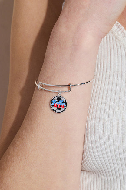 'Baller Mom' Soccer Charm Bangle
