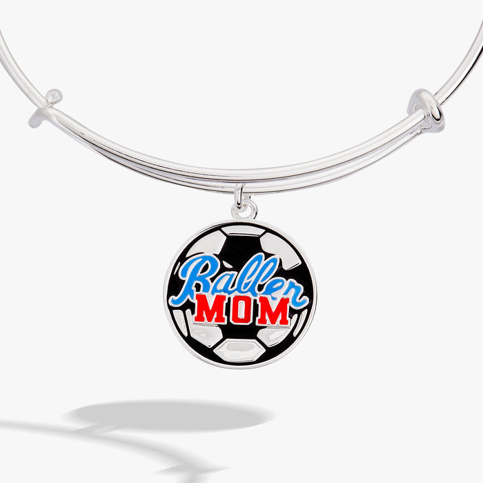 'Baller Mom' Soccer Charm Bangle