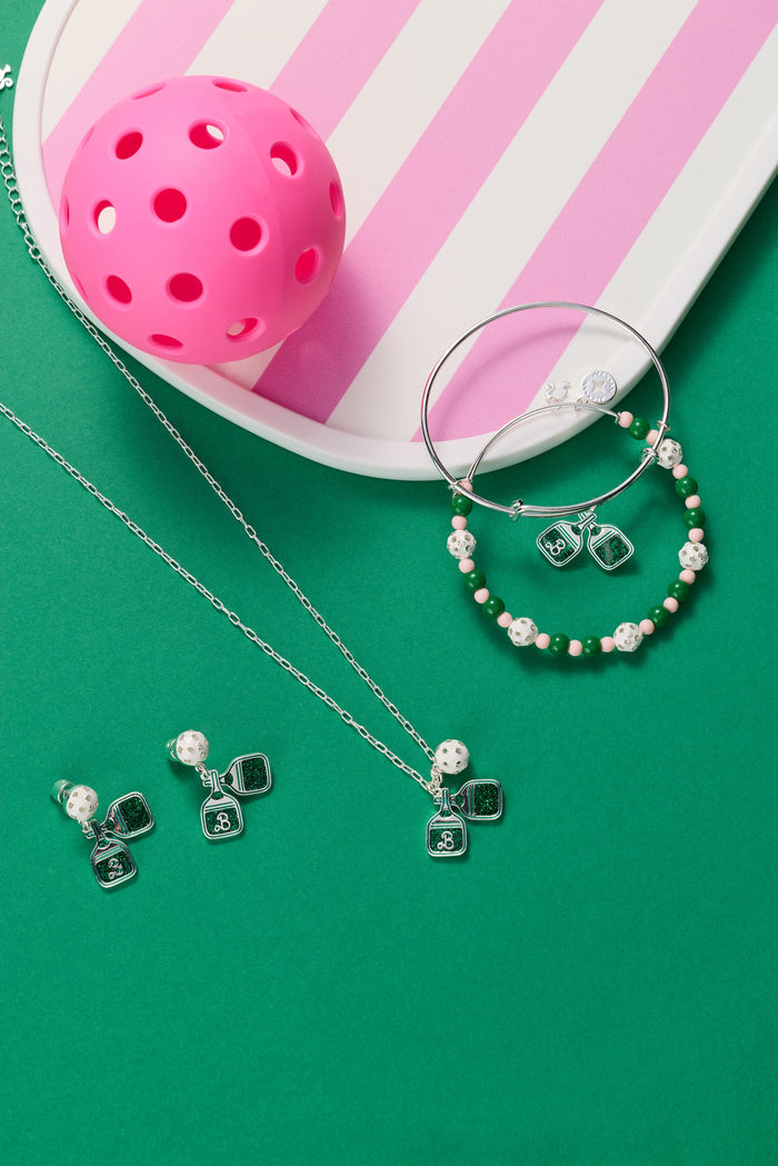 Barbie™ Pickleball Beaded Charm Bangle