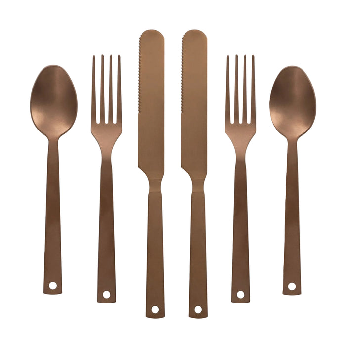 BareBones Flatware Set Copper
