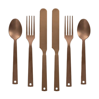 BareBones Flatware Set Copper