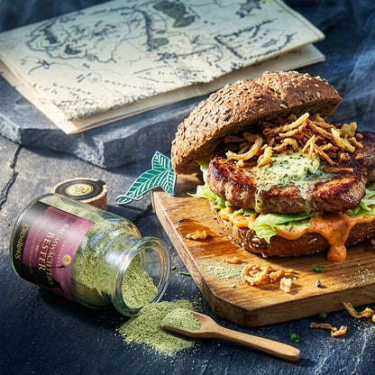 Kabeljau mit Dill-Curry-Honig-Sauce