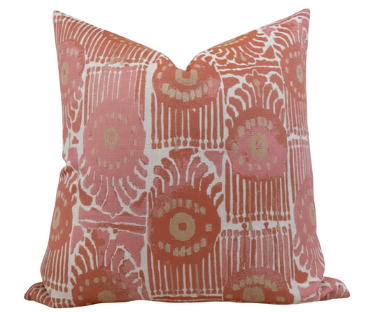 Bazaar Pillow Cover in Melon, Perennials Textiles