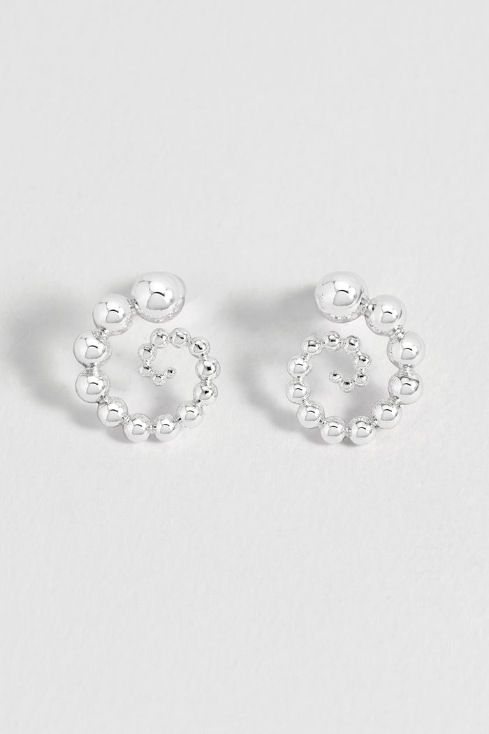 Beaded Swirl Earrings
