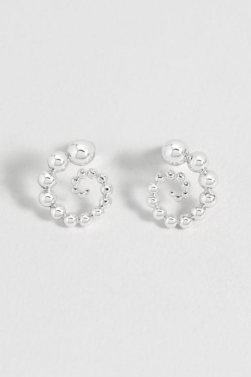 Beaded Swirl Earrings