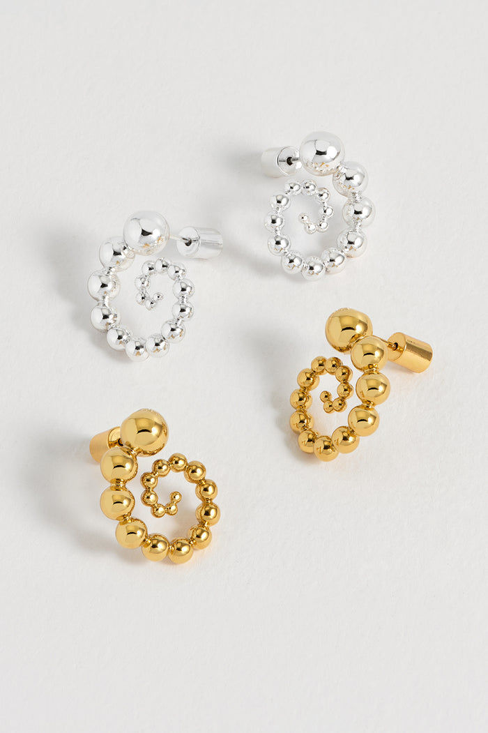 Beaded Swirl Earrings