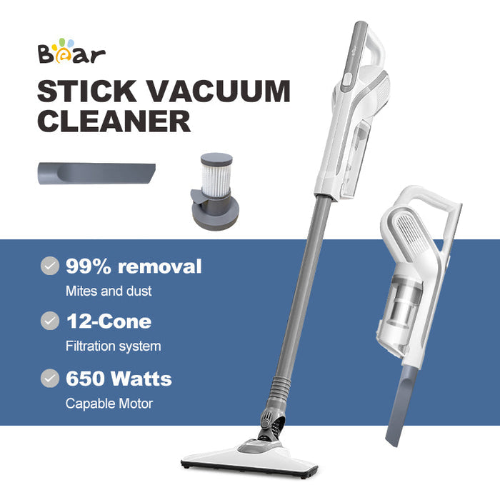 Bear Stick Vacuum Cleaner, Handheld Powerful Vacuum Cleaner with Dual hose/ Usage (XCQ-P06J5)