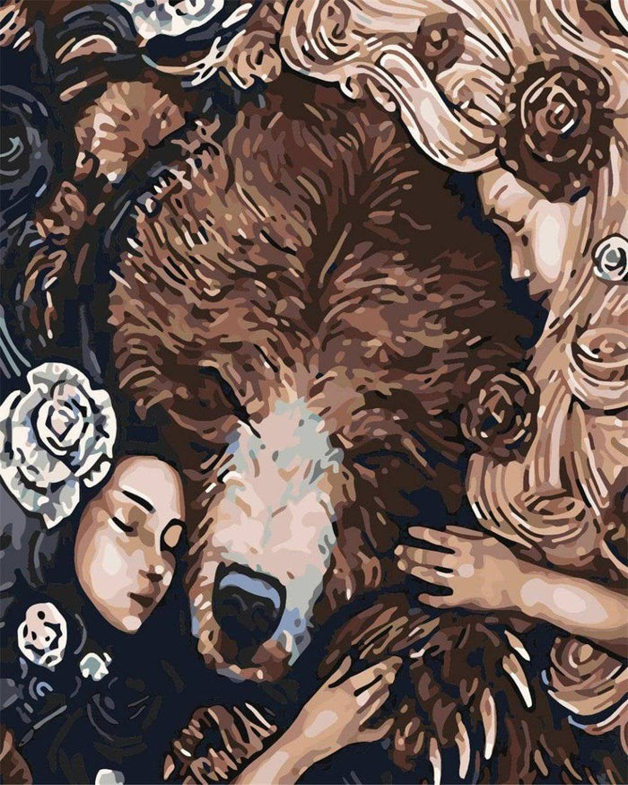 Beauty and The Bear Paint By Numbers Kit