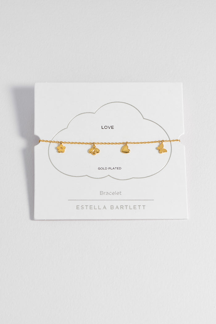 Bee And Butterfly Charm Bracelet