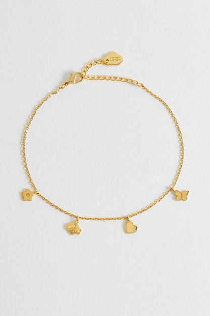 Bee And Butterfly Charm Bracelet