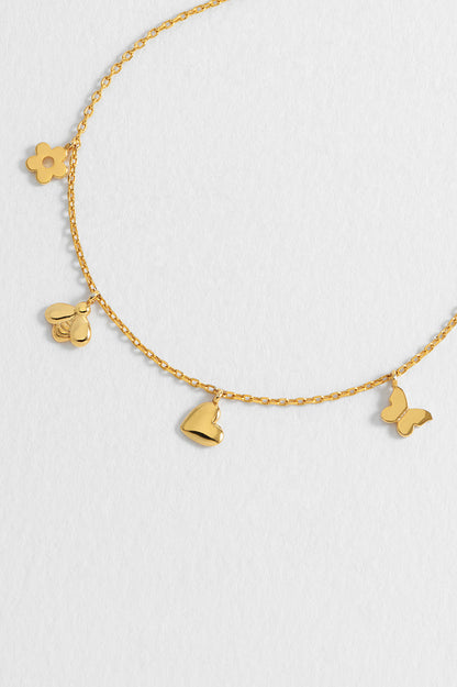 Bee And Butterfly Charm Bracelet