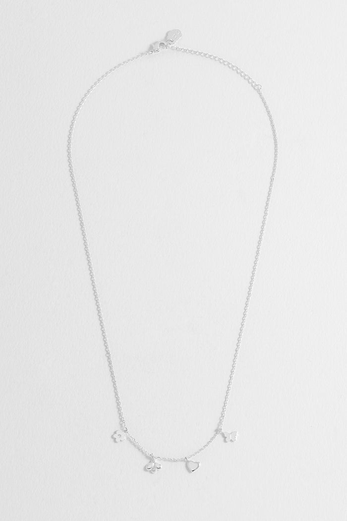 Bee and Butterfly Charm Necklace
