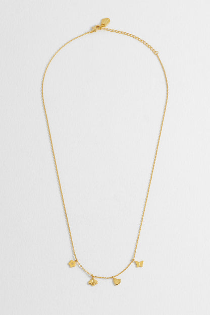 Bee and Butterfly Charm Necklace