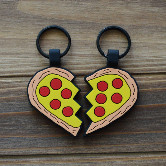 Besties Pets - Pizza Your Heart BFF Silicone Pet ID Tag Set - Dog.Dog.Cat.