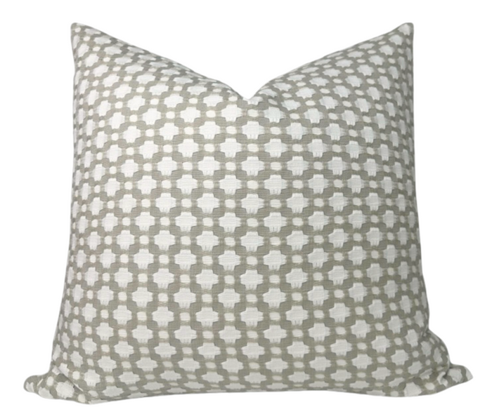 Betwixt Pillow Cover in Stone, Schumacher Textiles