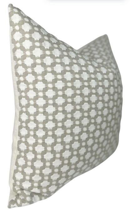 Betwixt Pillow Cover in Stone, Schumacher Textiles