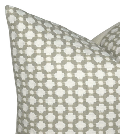 Betwixt Pillow Cover in Stone, Schumacher Textiles