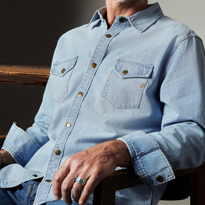 Billy Reid Washed Shoals Denim Shirt