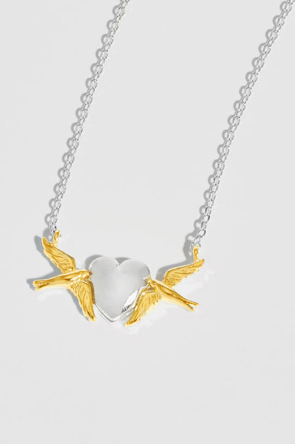 Birds and Heart Necklace