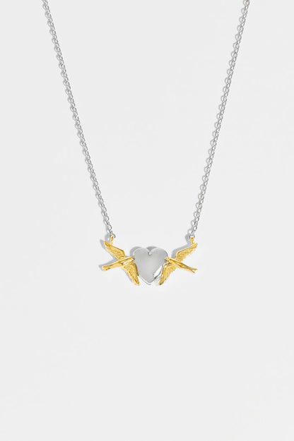Birds and Heart Necklace