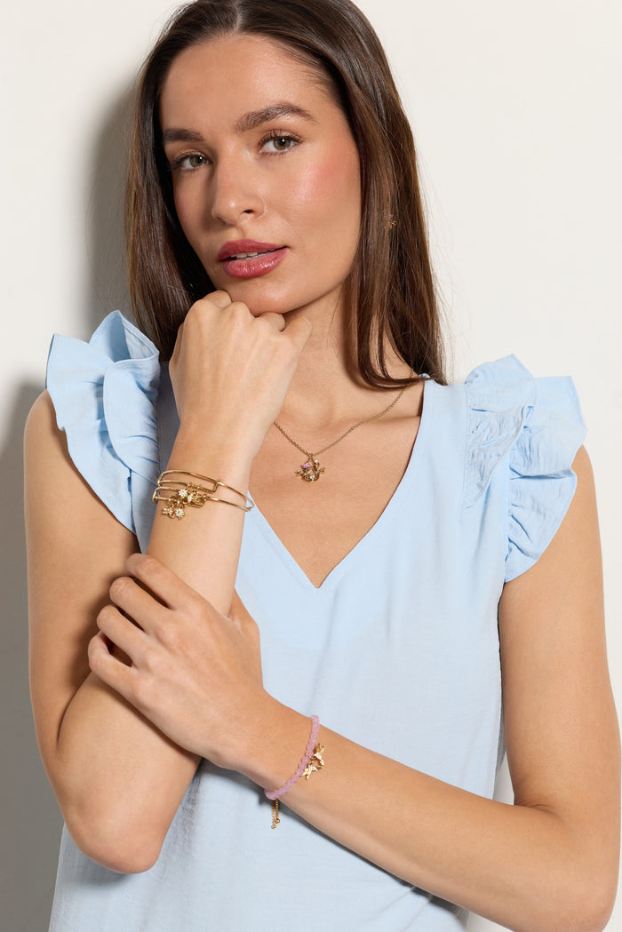 'Birds of a Feather' Hummingbird Charm Bangle, Set of 2