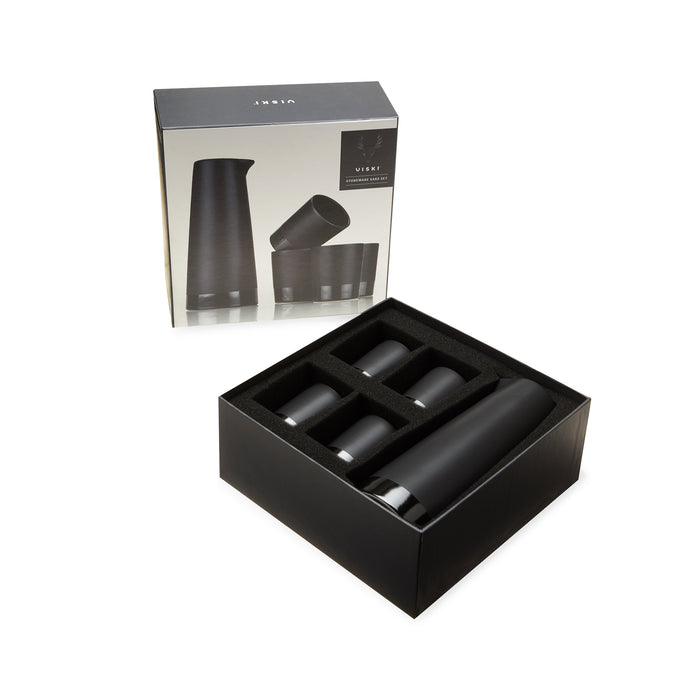 5-PIECE STONEWARE SAKE SET