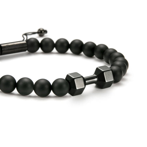 Black Gym Beaded Bracelet