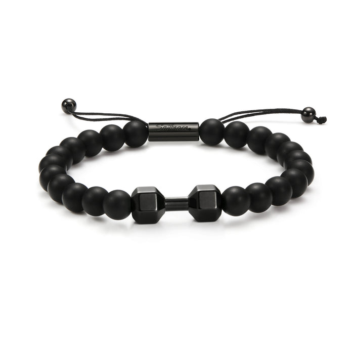 Black Gym Beaded Bracelet