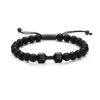Black Gym Beaded Bracelet