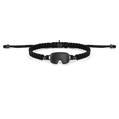Black Ice Snow Braided Bracelet