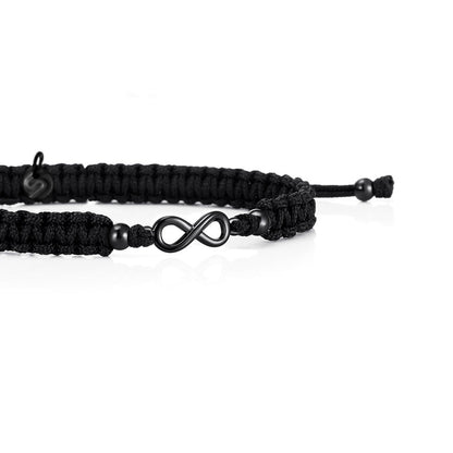 Black Infinity Braided Bracelet