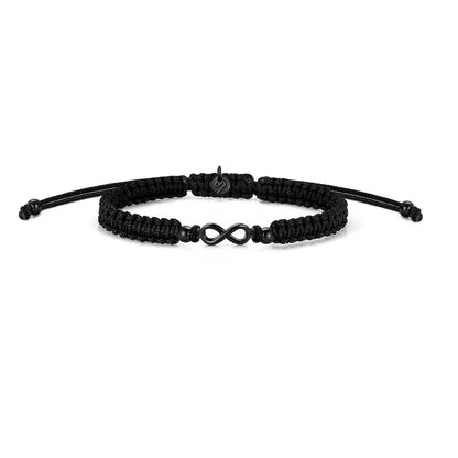Black Infinity Braided Bracelet