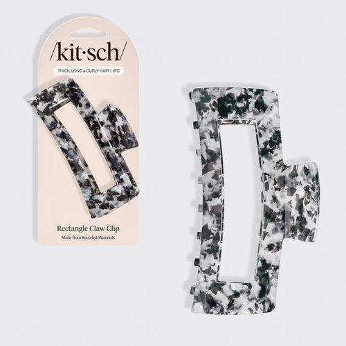 KITSCH Black Marble Jumbo Claw Clip - hero product shot