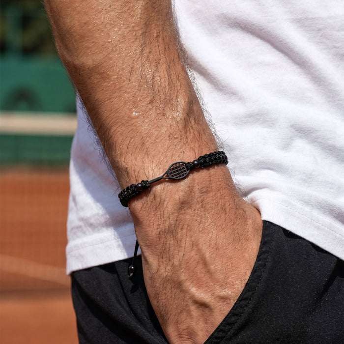 Black Tennis Braided Bracelet
